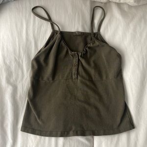 Brandy Melville olive green cami *worn once* and in perfect condition